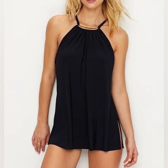 Magicsuit Black Halter Swim Dress - Picture 1 of 9
